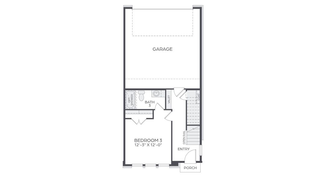 2D floor plan layout for the Magnolia End Right by Cadence Homes in The Preserve on the Park, Addison, TX (Image 4). 2D floor plan layout for the Magnolia End Right by Cadence Homes in The Preserve on the Park, Addison, TX (Image 4).
