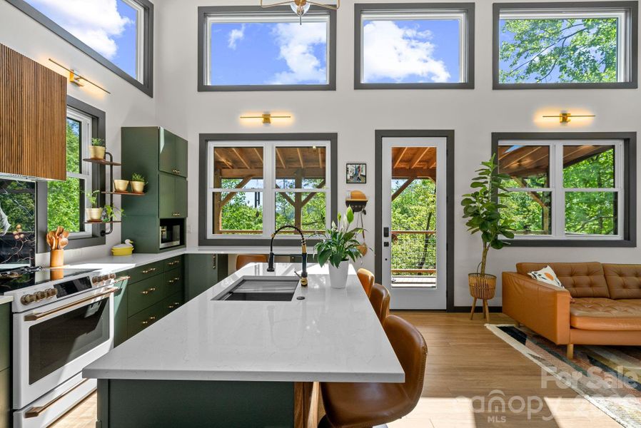 The natural light and private location create a true oasis in one of Western North Carolina's most beautiful spots.