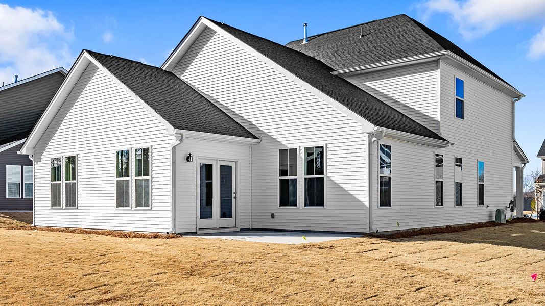 Exterior details and patio area of a home in Fieldstone, Lexington (Image 4). Exterior details and patio area of a home in Fieldstone, Lexington (Image 4).