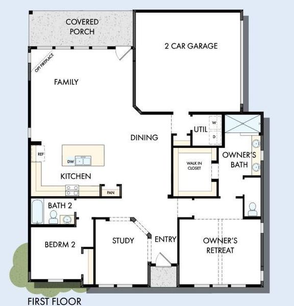 2D floor plan layout of this home in Nexton – Midtown – The Garden Collection, Summerville, SC (Image 6).