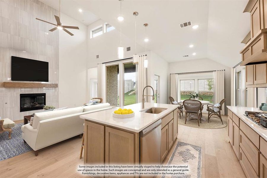 Furnished interior view inside a new home in Painted Tree Woodland District 50, McKinney (Image 8).