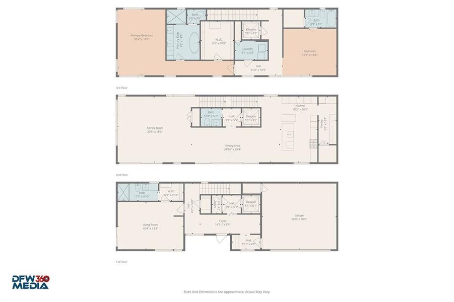 2D floor plan layout of this home in , Dallas, TX (Image 4).