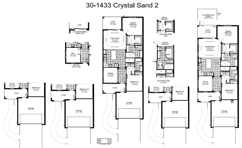 2D floor plan layout for the Crystal Sand 2 by Neal Communities in Wildleaf, Parrish, FL (Image 4).