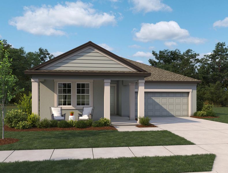 Representative exterior photo of a completed home built from the Brickell by Ashton Woods in Oakfield Trails Traditional, Parrish, FL (Image 5).