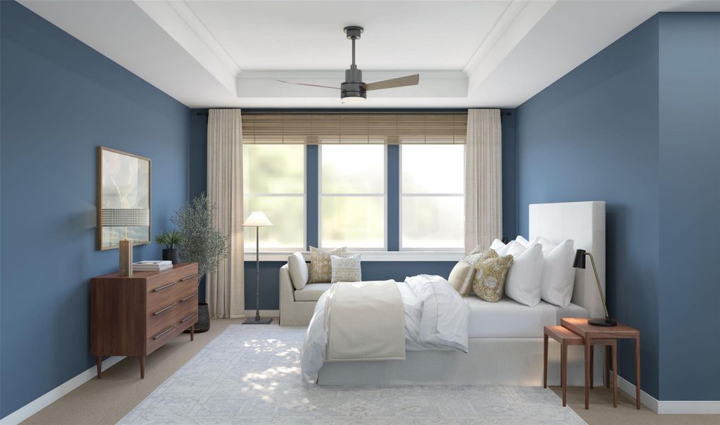 Secluded primary suite (*Artist rendering used for illustration purposes only.) Secluded primary suite (*Artist rendering used for illustration purposes only.)