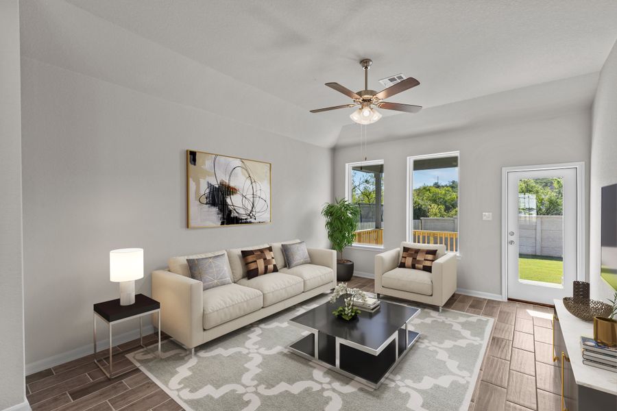 Representative furnished interior of a home built from the Hickory by Beazer Homes in Hunter's Ranch, San Antonio (Image 8).