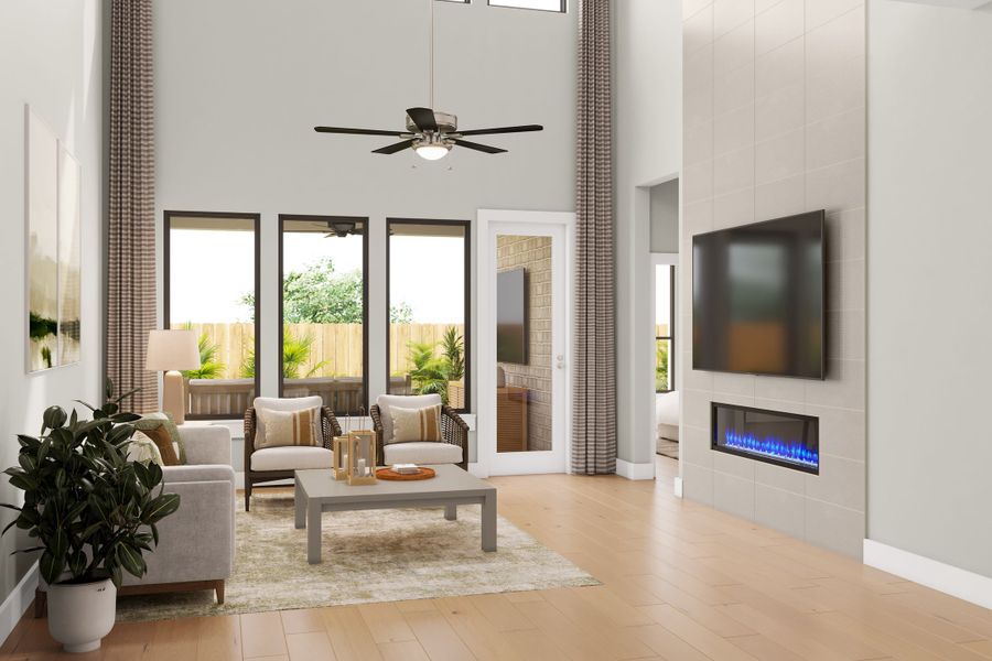 Representative furnished interior of a home built from the Kea by Tri Pointe Homes in Trillium, Richmond (Image 27).