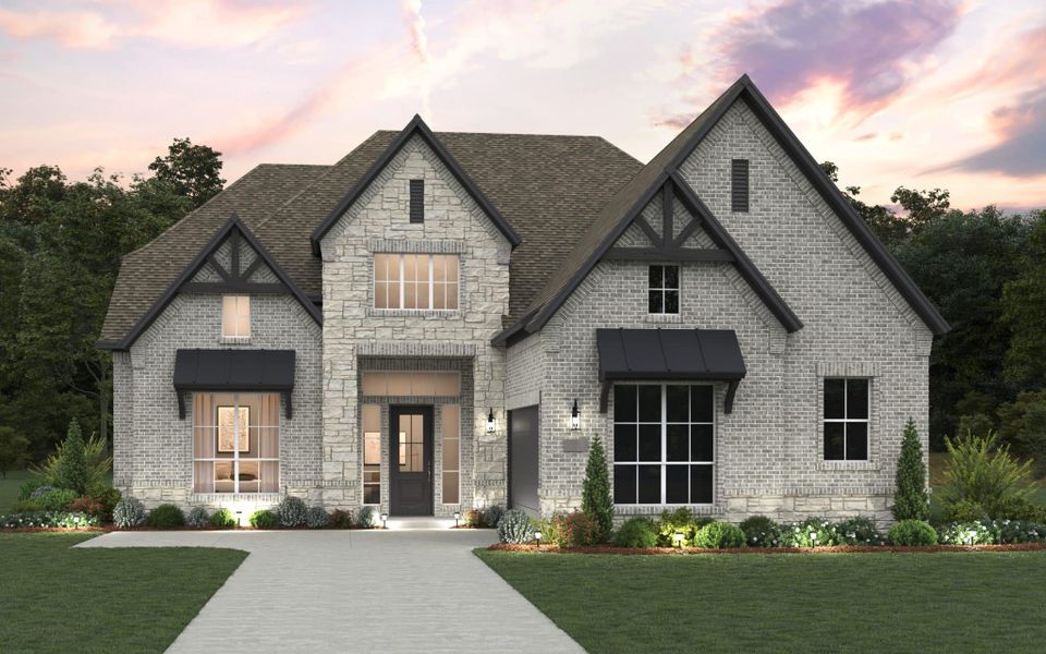 Front exterior of a new home in The Grove Frisco, Frisco, TX, highlighting curb appeal (Image 8).