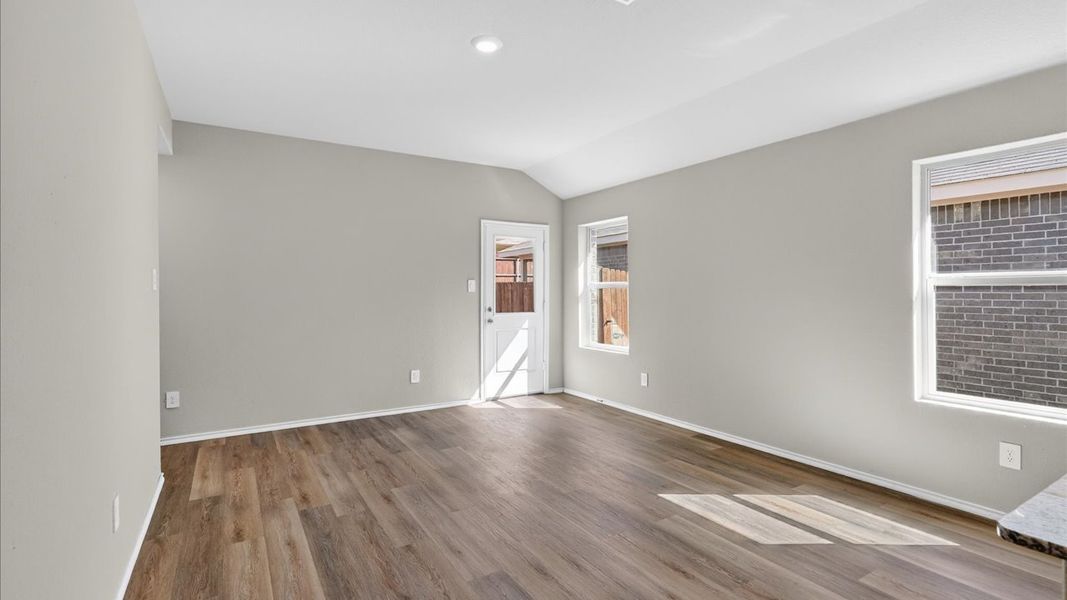 Representative unfurnished interior of a home built from the Abbot by D.R. Horton in Hickory Grove, Krum (Image 7).