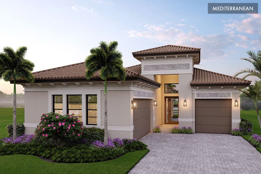 Representative exterior photo of a completed home built from the Calypso by GL Homes in Apex at Avenir, Palm Beach Gardens, FL (Image 10).