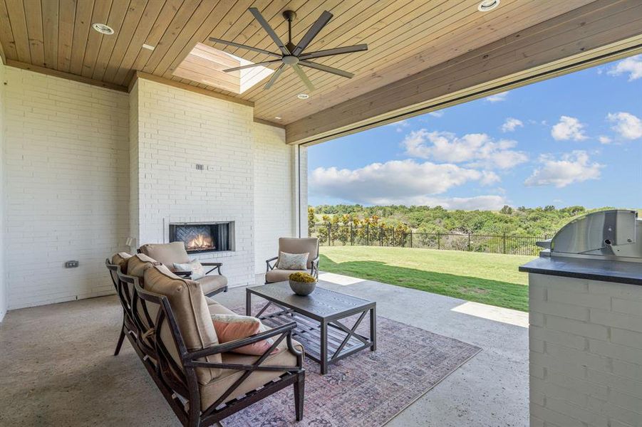 Exterior details and patio area of a home in , Fort Worth (Image 26). Exterior details and patio area of a home in , Fort Worth (Image 26).
