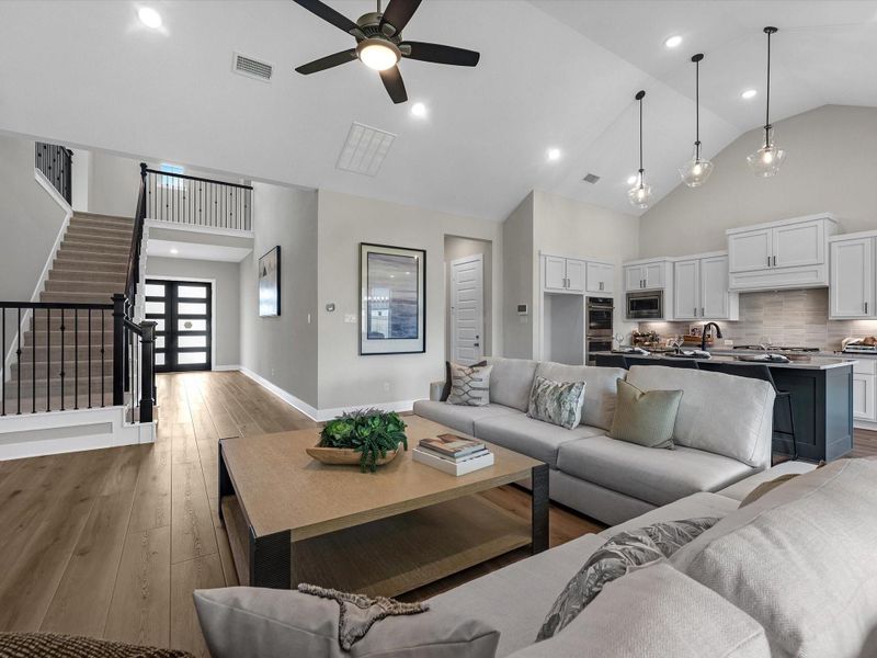 Furnished interior view inside a new home in Dunham Pointe, Cypress (Image 18).