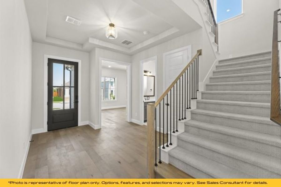 Representative unfurnished interior of a home built from the The Barbados by Stonefield Homes in The Highlands, Rockwall (Image 20).