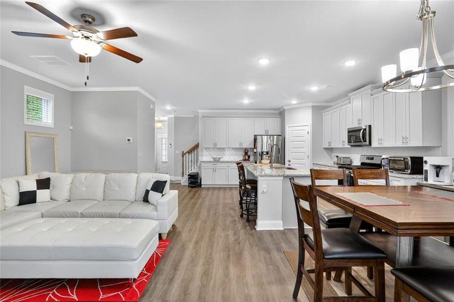 Furnished interior view inside a new home in , Atlanta (Image 8).