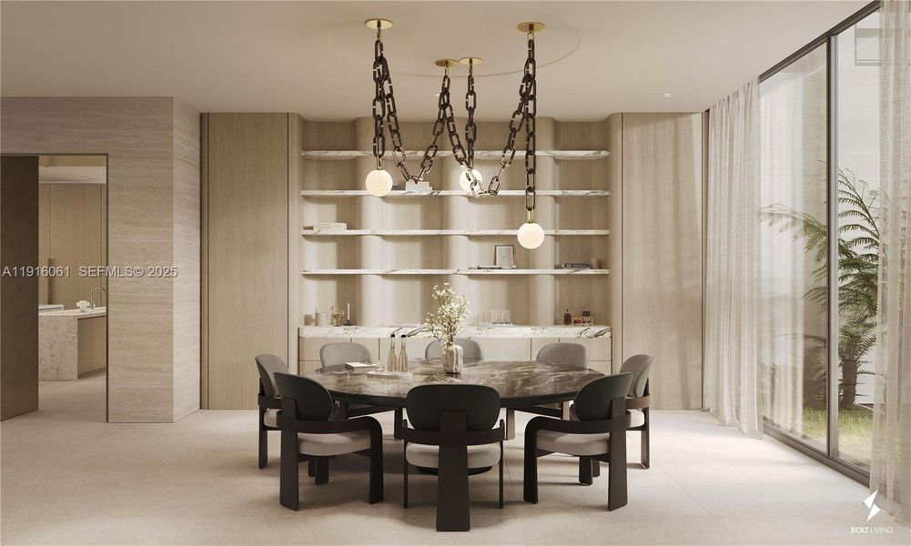 Furnished interior view inside a new home in , Surfside (Image 10).