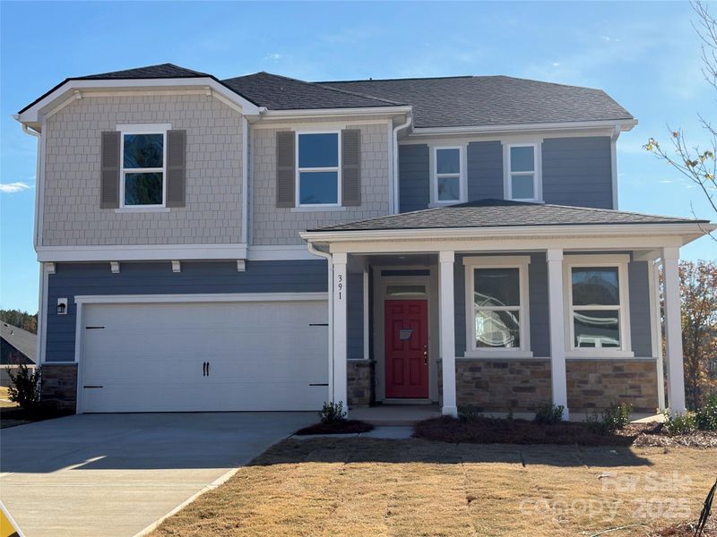 Front exterior of a new home in , Denver, NC, highlighting curb appeal (Image 14).