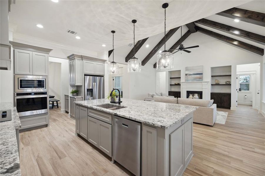 Furnished interior view inside a new home in Vintage Oaks, Weatherford (Image 12).