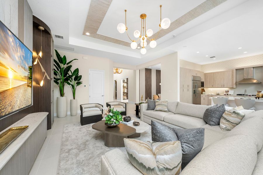 Representative furnished interior of a home built from the Julia by GL Homes in Valencia Del Mar (55+), Boynton Beach (Image 7).