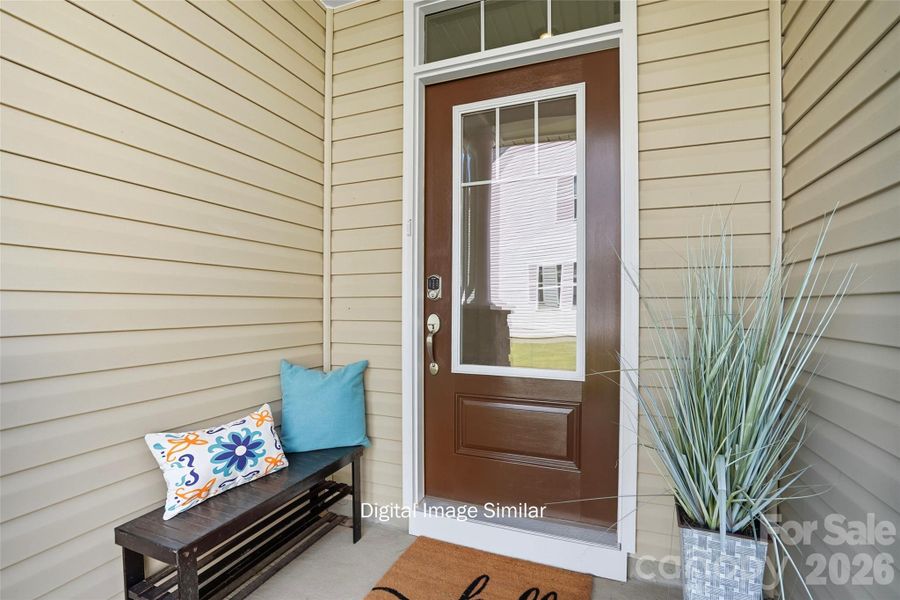 Exterior details and patio area of a home in Bailey Run, Charlotte (Image 4).