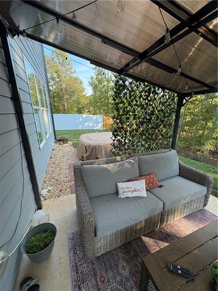 Exterior details and patio area of a home in , Toccoa (Image 26).