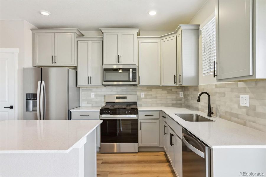 Furnished interior view inside a new home in Second Creek Farm, Commerce City (Image 6). Furnished interior view inside a new home in Second Creek Farm, Commerce City (Image 6).