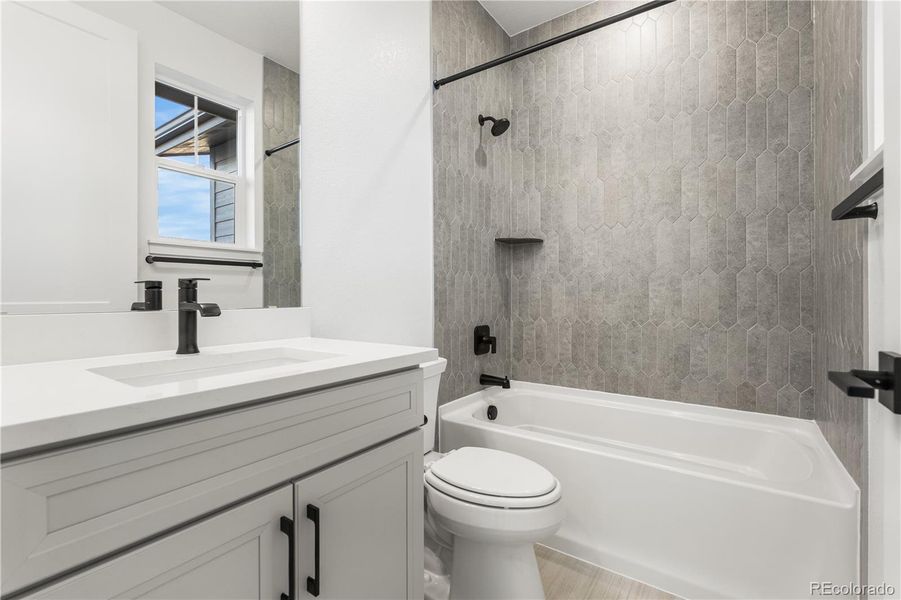 Furnished interior view inside a new home in Luxe at The Canyons, Castle Pines (Image 18).