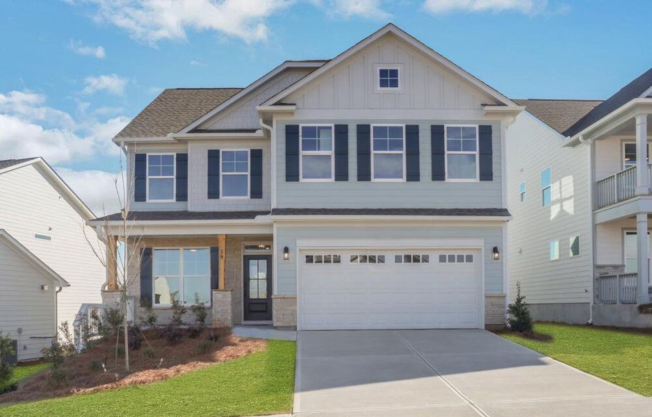Representative exterior photo of a completed home built from the Drexel by Eastwood Homes in Pisgah Park, Kernersville, NC (Image 2).