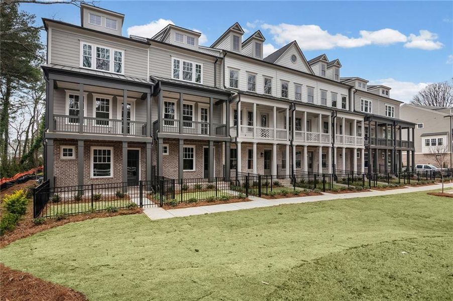 Front exterior of a new home in , Kennesaw, GA, highlighting curb appeal (Image 19).