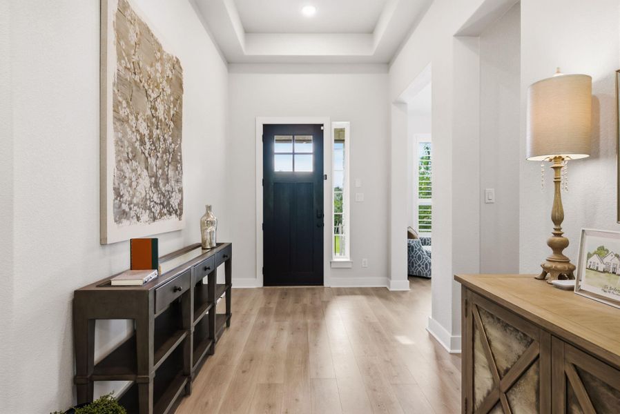 High ceilings and a bright, airy layout greet your guests the second they arrive, creating an open and genuinely welcoming atmosphere right at the entrance