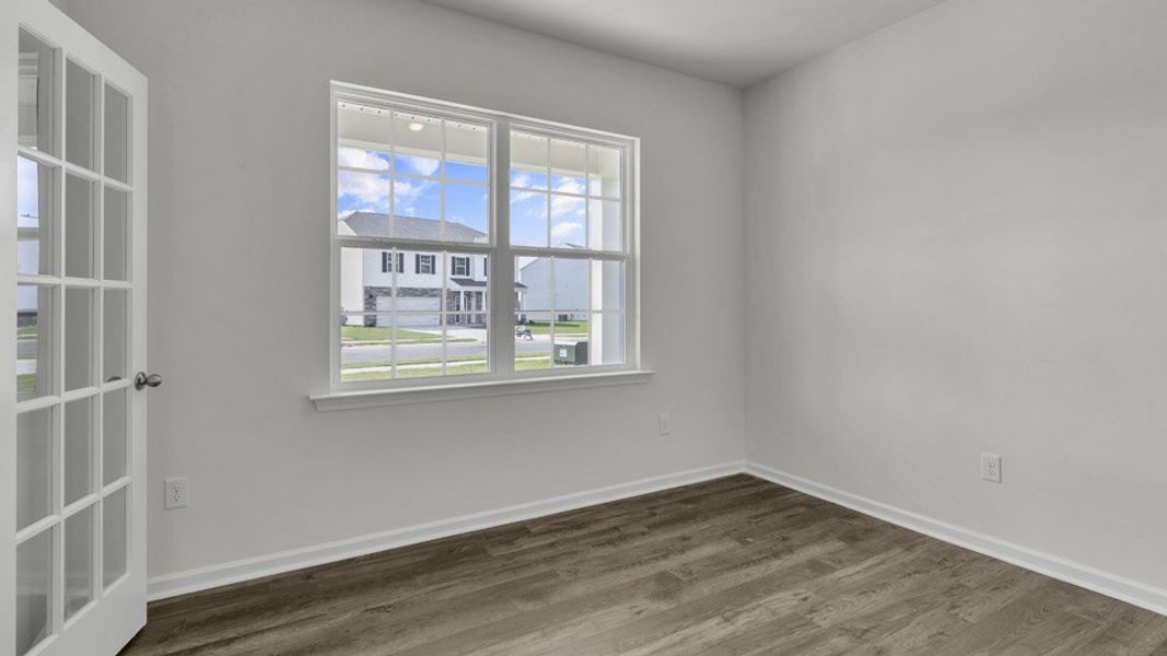 Spacious, unfurnished interior of a new home in The Preserve at Kinsley, Jamestown (Image 11). Spacious, unfurnished interior of a new home in The Preserve at Kinsley, Jamestown (Image 11).