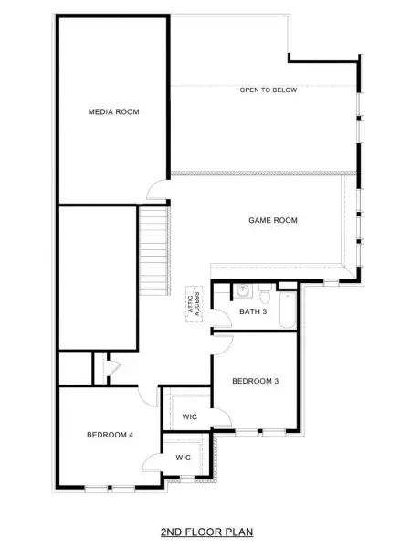 2D floor plan layout for the Boulder by D.R. Horton in White Rock Trail Addition, Dallas, TX (Image 3). 2D floor plan layout for the Boulder by D.R. Horton in White Rock Trail Addition, Dallas, TX (Image 3).