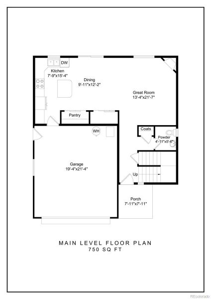 2D floor plan layout of this home in , Colorado Springs, CO (Image 4).