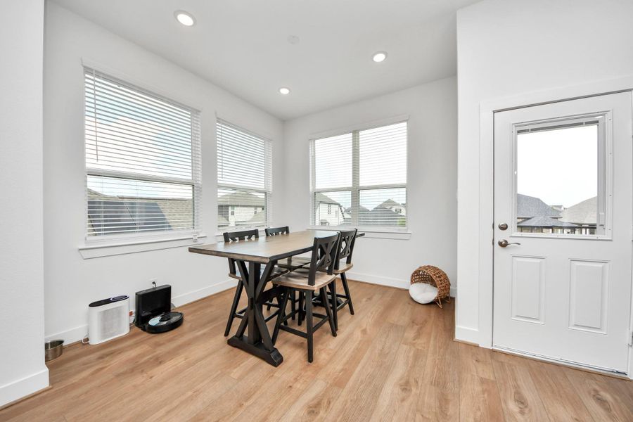 Furnished interior view inside a new home in Meridiana Courtyard Collection, Manvel (Image 15).