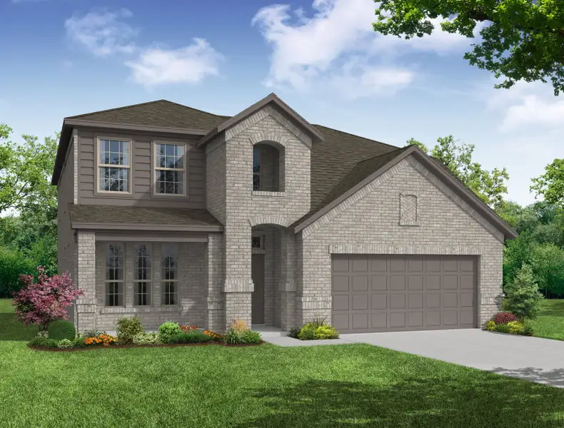 Representative exterior photo of a completed home built from the Raleigh by Impression Homes in De Berry Reserve, Royse City, TX (Image 7). Representative exterior photo of a completed home built from the Raleigh by Impression Homes in De Berry Reserve, Royse City, TX (Image 7).