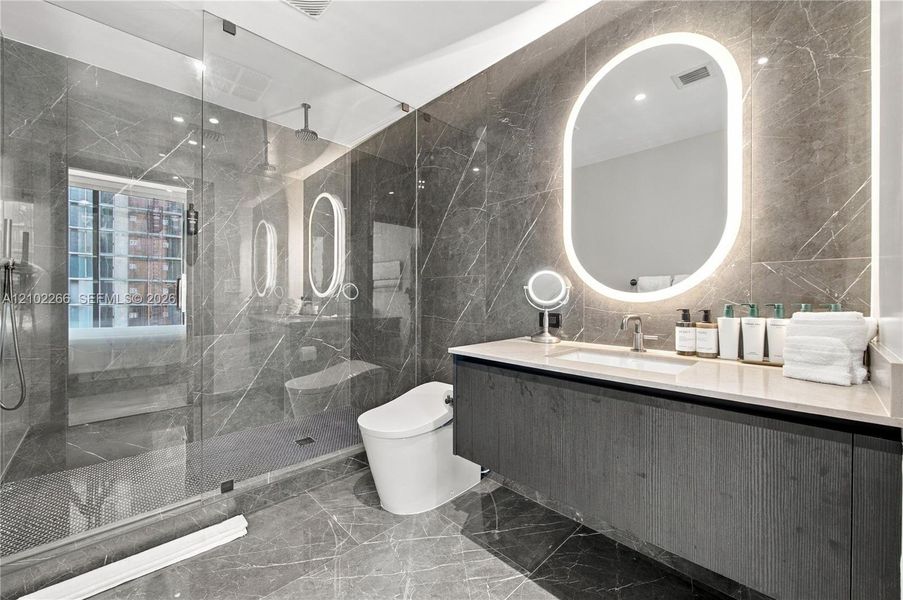 Furnished interior view inside a new home in , Miami (Image 19).