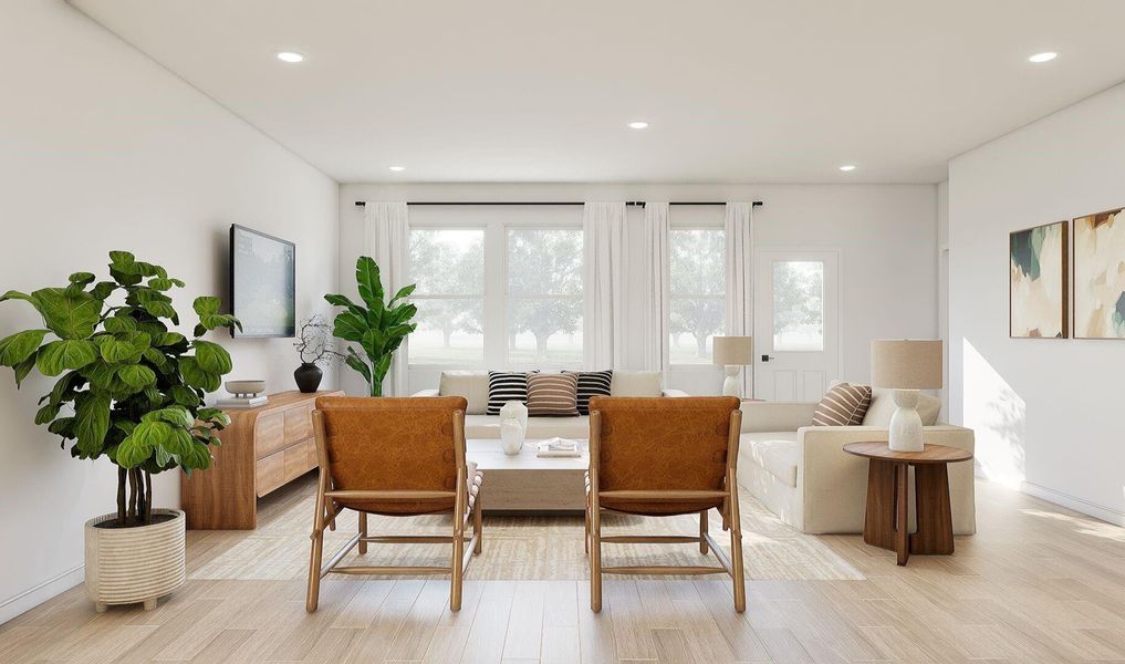 Open living area (*Artist rendering used for illustration purposes only.)