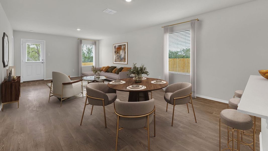Representative furnished interior of a home built from the The Barton by D.R. Horton in Ladera, Luling (Image 11). Representative furnished interior of a home built from the The Barton by D.R. Horton in Ladera, Luling (Image 11).