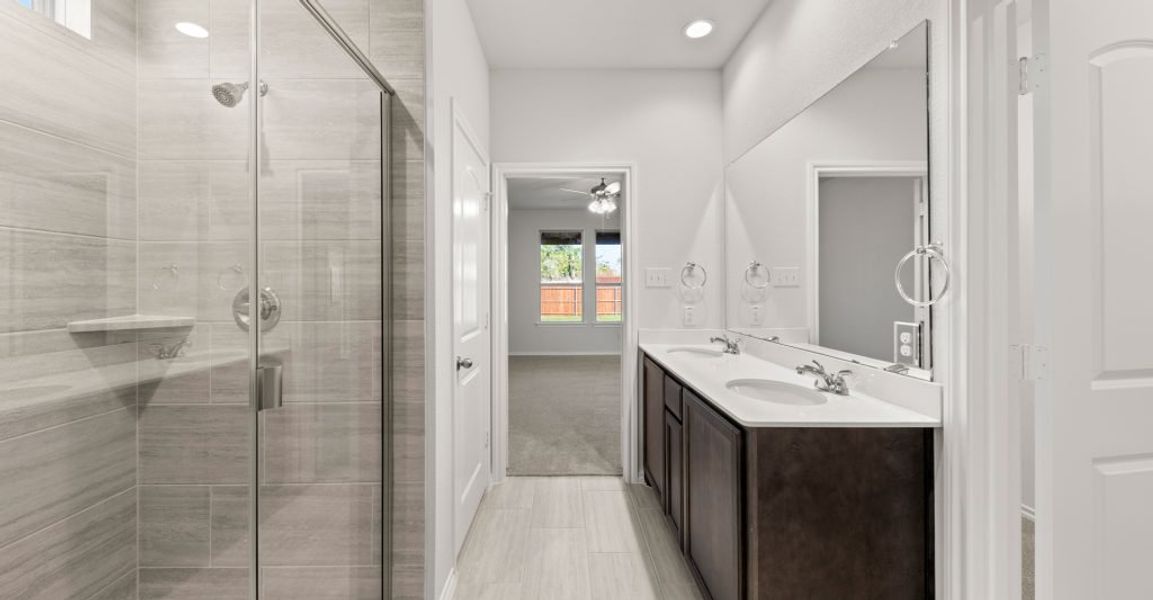 Representative exterior photo of a completed home built from the Raleigh by Impression Homes in Keeneland, Aubrey, TX (Image 14). Representative exterior photo of a completed home built from the Raleigh by Impression Homes in Keeneland, Aubrey, TX (Image 14).