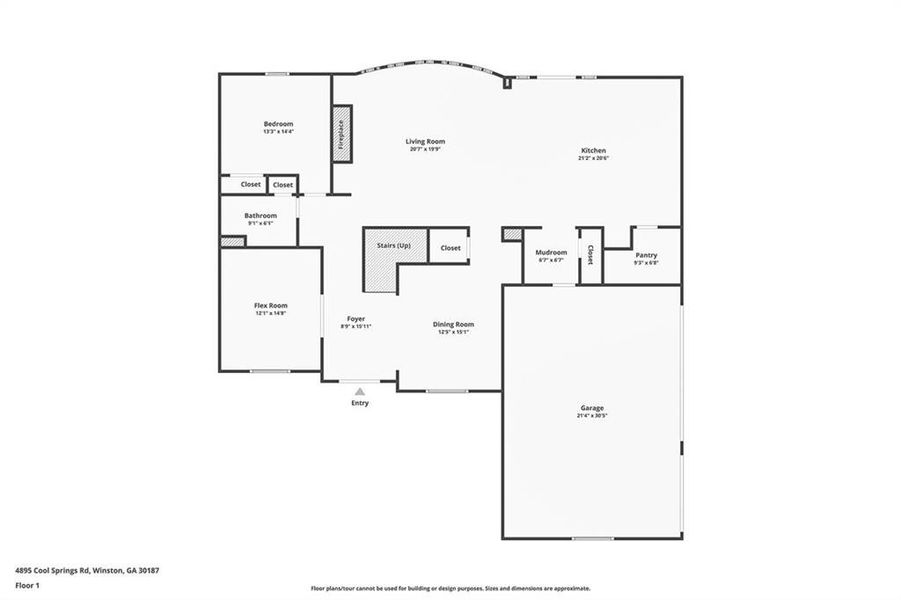 2D floor plan layout of this home in , Winston, GA (Image 5).