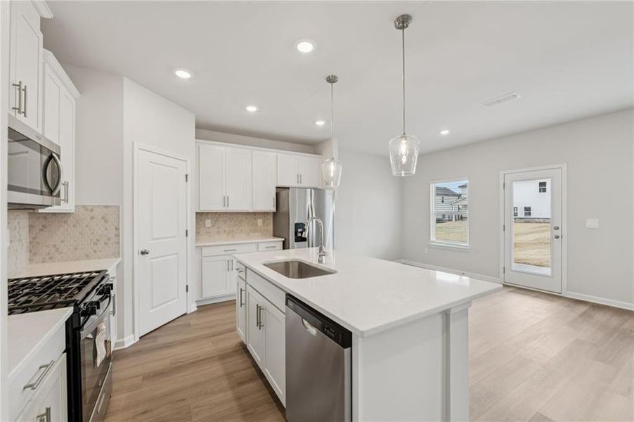 Furnished interior view inside a new home in Parkside at Grayson, Grayson (Image 15).