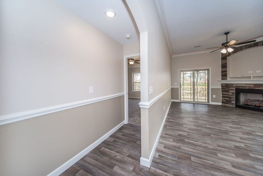 Representative unfurnished interior of a home built from the Inman by Enchanted Homes in Lonesome Dove, San Antonio (Image 32).