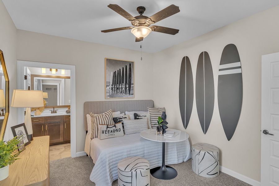 Furnished interior view inside a new home in Bridgewater - Shorehaven Village, Little River (Image 23).