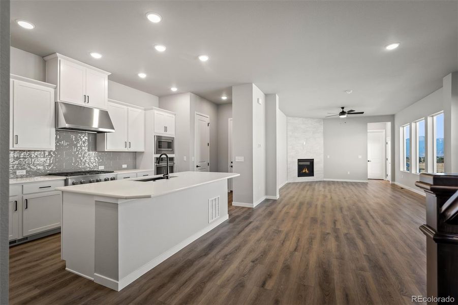 Furnished interior view inside a new home in Revel Crossing at Wolf Ranch – The Outlook Collection, Colorado Springs (Image 6).