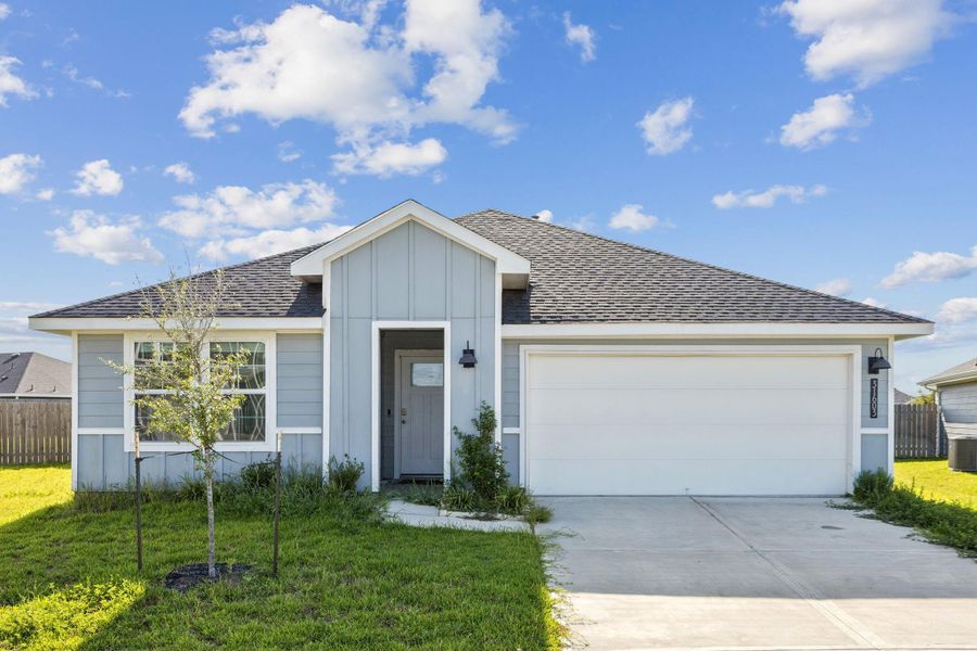 Front exterior of a new home in , Fulshear, TX, highlighting curb appeal (Image 2). Front exterior of a new home in , Fulshear, TX, highlighting curb appeal (Image 2).
