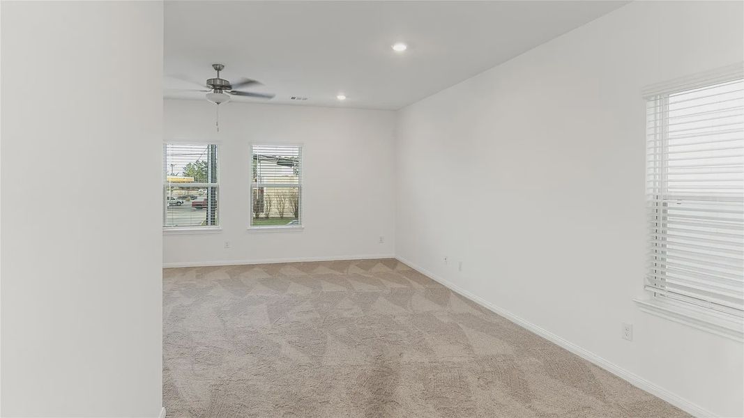 Representative unfurnished interior of a home built from the Rev 2232NC by Saratoga Homes in Aldine Pines, Houston (Image 12). Representative unfurnished interior of a home built from the Rev 2232NC by Saratoga Homes in Aldine Pines, Houston (Image 12).