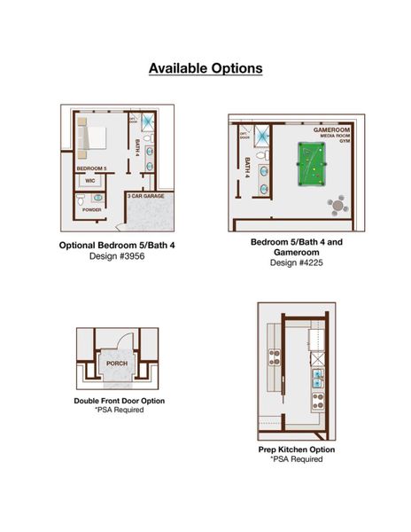 2D floor plan layout for the Grand Maison III by Grand Homes in Kings Crossing, Parker, TX (Image 5).