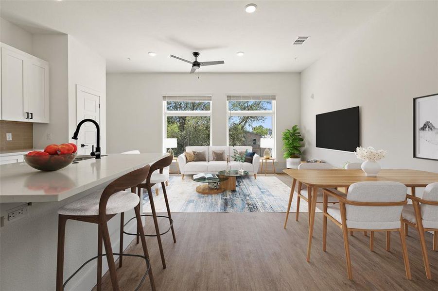 Virtually staged representative photos