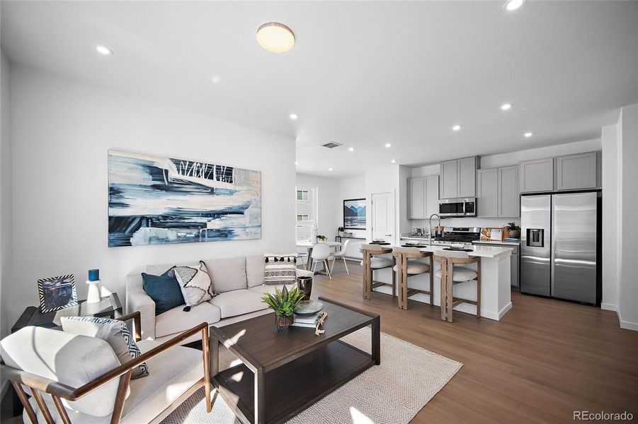 Furnished interior view inside a new home in The Commons at Victory Ridge, Colorado Springs (Image 8).