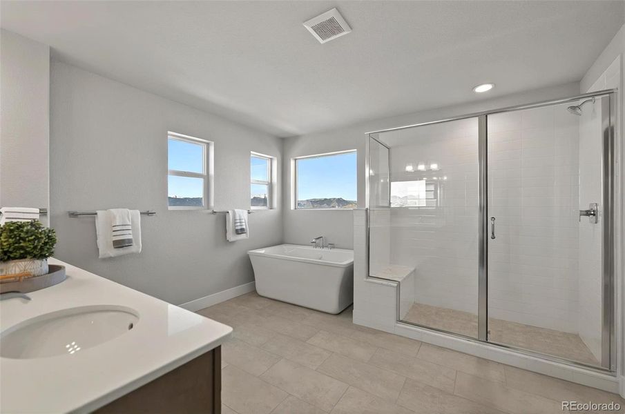 Furnished interior view inside a new home in , Colorado Springs (Image 7). Furnished interior view inside a new home in , Colorado Springs (Image 7).