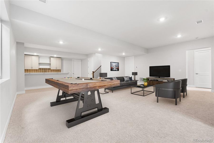 Furnished interior view inside a new home in Horizon at Solstice, Littleton (Image 4).